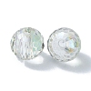 Half Rainbow Plated Glass Beads EGLA-P059-02A-HR03-3