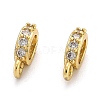 Brass Micro Pave Cubic Zirconia Tube Bails X-ZIRC-H119-11G-1