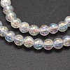 Electroplate Synthetic Crackle Quartz Bead Strands X-EGLA-J067-6mm-AB01-3