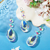 3Pcs Crystal Glass Hanging Sun Catcher AJEW-TADJ0001-08A-5
