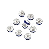 Brass Grade A Rhinestone Spacer Beads RSB035NF-15-5