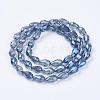 Electroplate Glass Beads Strands EGLA-D015-15x10mm-32-1