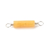 Natural Topaz Jade Connector Charms PALLOY-JF01574-05-4