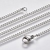 Non-Tarnish 304 Stainless Steel Curb Chain Necklaces NJEW-L162-01B-P-1