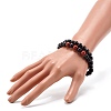 Round Natural Red Jasper & Wood Beads Wrap Bracelet for Girl Women BJEW-JB06908-3