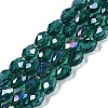 Transparent Electroplate Glass Beads Strands LS-EGLA-N013-T8mm-B24-1