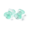 Transparent Spray Painted Glass Beads GLAA-I050-11F-2
