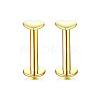 Flat Round Stainless Steel Clear Cubic Zirconia Internally Threaded Labrets WG955BE-07-1