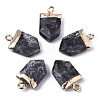 Natural Larvikite Pointed Pendants X-G-N326-34B-1