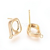 Brass Stud Earring Findings X-KK-S350-057G-1