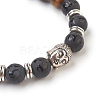 Natural Mixed Stone Beads Stretch Bracelets BJEW-JB03848-3