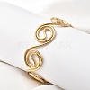 304 Stainless Steel Cuff Bangles for Women BJEW-Z150-01G-01-1