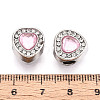Rack Plating Alloy Rhinestone European Beads FIND-N011-06P-3