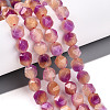Dyed Natural White Jade Beads Strands G-T139-8mm-45Q-1