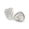Non-Tarnish Heart 304 Stainless Steel Ear Studs EJEW-L290-011P-2