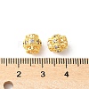 Brass Micro Pave Cubic Zirconia European Beads KK-U067-07G-3