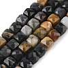 Natural Petrified Wood Beads Strands G-H078-C51-6mm-2