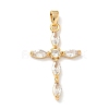 Brass Micro Pave Cubic Zirconia Pendants KK-A281-26F-G-1