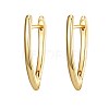Brass Angular Hoop Earrings EJEW-BB35433-G-1