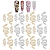24Pcs 4 Styles Alloy Rhinestone Cabochons MRMJ-OC0004-10-6