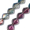 Electroplate Glass Beads Strands EGLA-L032-HR01-1