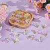 84Pcs 7 Colors Transparent Acrylic & ABS Plastic Pearl Pendants PALLOY-ME00037-5