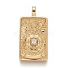 Brass Micro Pave Clear Cubic Zirconia Pendants X-ZIRC-Z004-01H-1