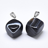 Natural Banded Agate/Striped Agate Pendants G-T122-19J-2