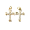 Brass Micro Pave Cubic Zirconia Pendants KK-Q068-49D-G-1