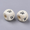 Printed Natural Wood Beads WOOD-T026-001W-2