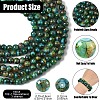 3Strands Baking Paint Glass Beads Strands DGLA-YW0001-55A-3