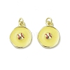 Brass Enamel Pendants KK-D384-01G-03-1