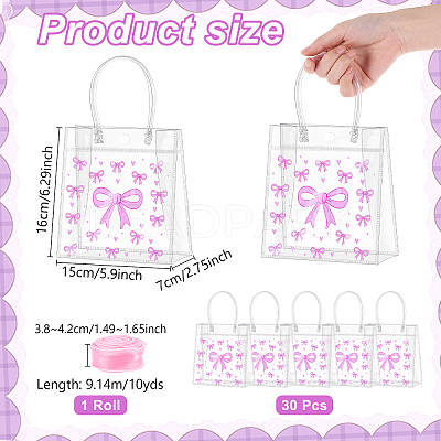 30Pcs PVC Tote Bags with Handles ABAG-PB0001-01-1