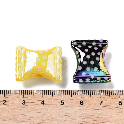UV Plating Iridescent Acrylic Beads MACR-D032-12-1