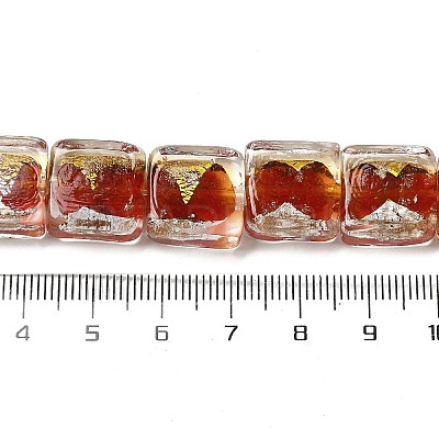 Handmade Gold Foil and Silver Foil Lampwork Beads FOIL-C001-01B-02-1