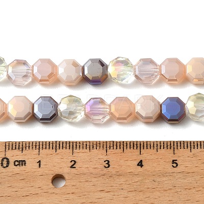 Electroplated Glass Beads Strands EGLA-A048-01A-04-1