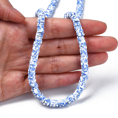 Handmade Polymer Clay Beads Strands CLAY-R089-6mm-168-1