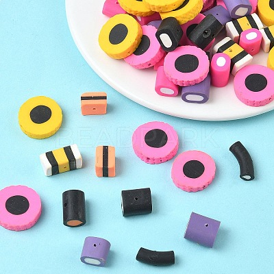 Mixed Shapes Handmade Polymer Clay Beads X-CLAY-R060-113-1