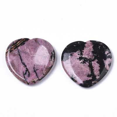 Natural Rhodonite Thumb Worry Stone G-N0325-01B-1