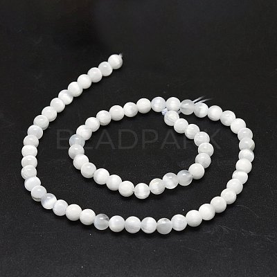 Natural Selenite Beads Strands G-O201A-02A-1
