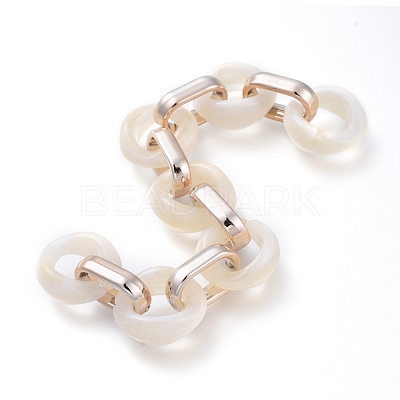 Transparent Acrylic Handmade Cable Chain AJEW-JB00547-01-1