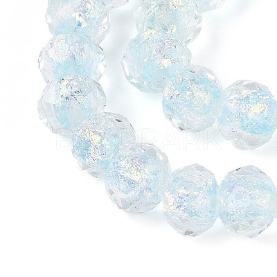 Handmade Foil Lampwork Beads Strands FOIL-T008-09D-1