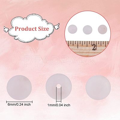 Frosted Natural Rose Quartz Round Beads Strands G-OC0003-57B-1