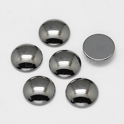 Non-magnetic Synthetic Hematite Cabochons X-G-P162-05-10mm-1