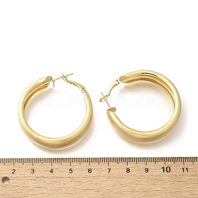 Brass Ring Hoop Earrings for Women LS-EJEW-A121-17B-G-1