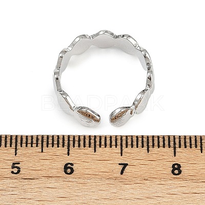 Brass Adjustable Cuff Rings for Women RJEW-B132-01A-P-1