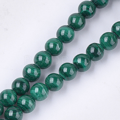 Natural Malachite Beads Strands X-G-S333-6mm-028-1