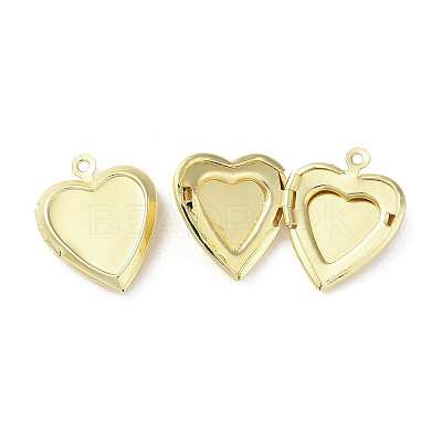 Rack Plating Brass Locket Pendants KK-G489-03G-1