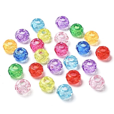 Transparent Acrylic European Beads KY-T025-04-E-1