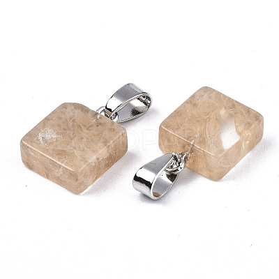 Watermelon Stone Glass Pendants G-T131-103-1